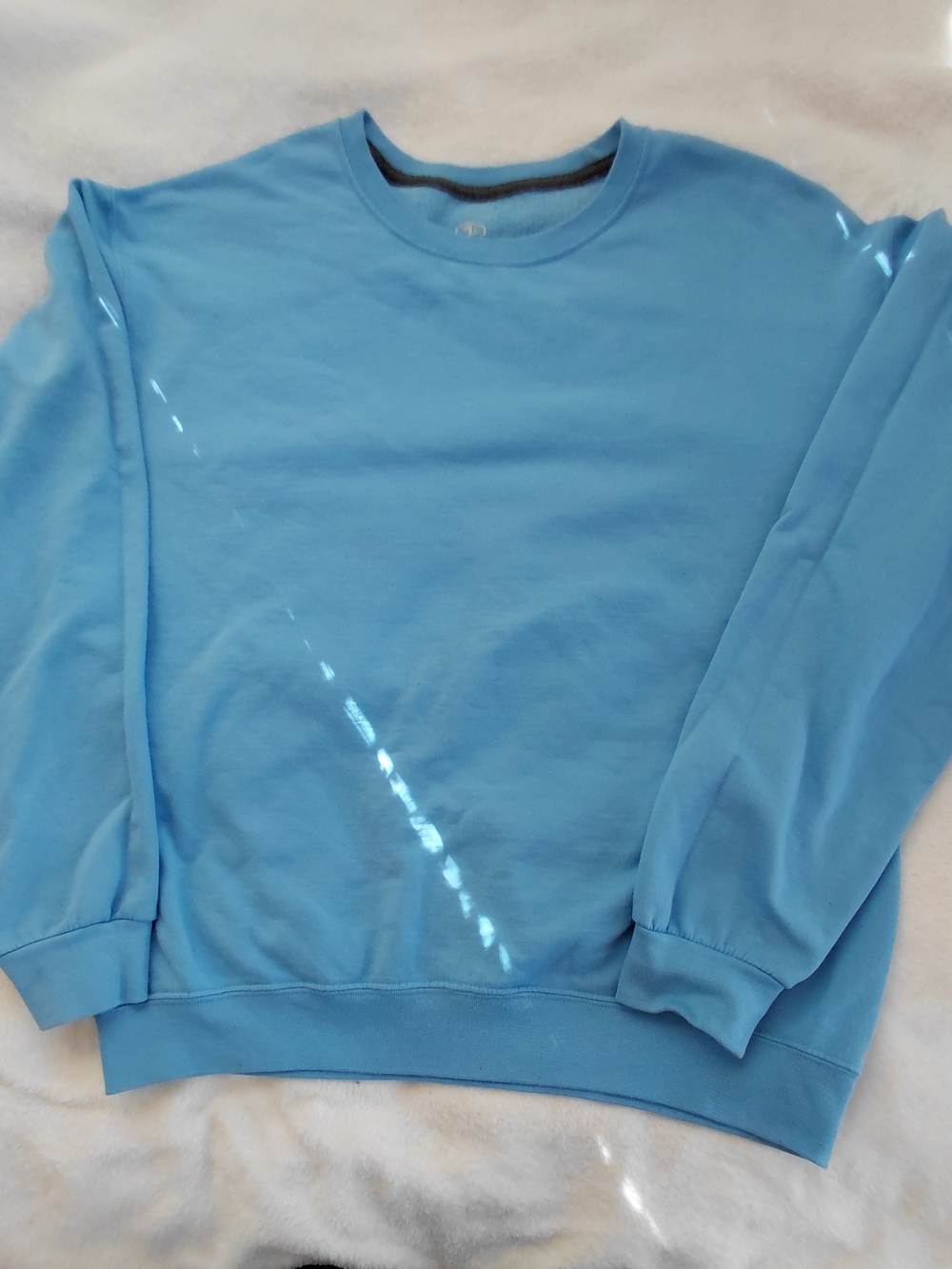 Men's Crewneck Fleece Lined Sweatshirt - Light Blue